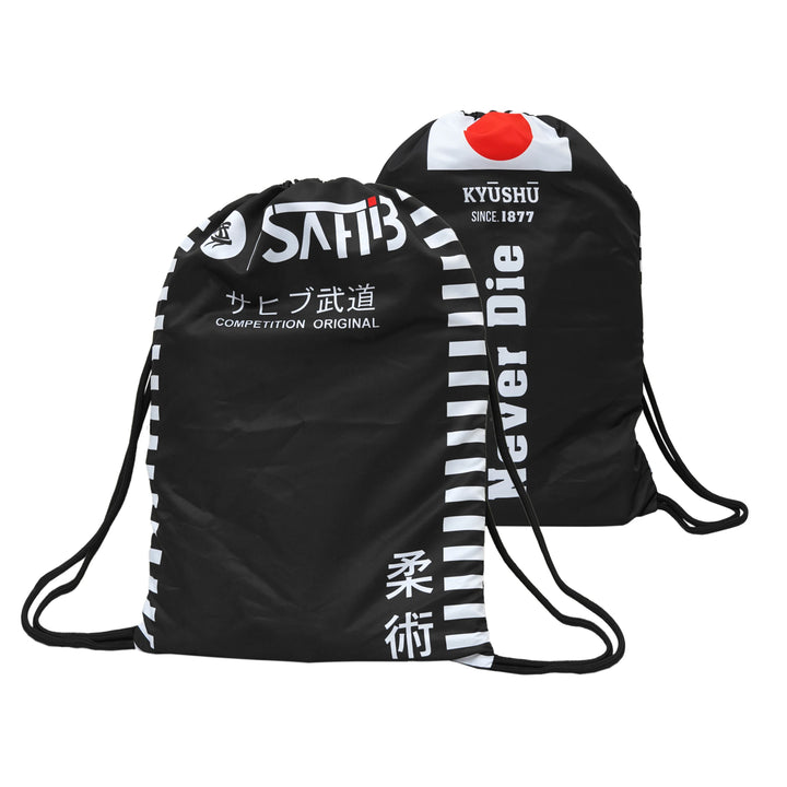 Sahib Competition Series Kyushu 1877 black BJJ gi breathable sublimated drawstring backpack bag