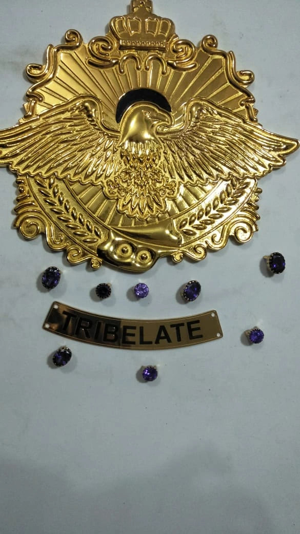 Variety of stone colors available for custom championship belts.