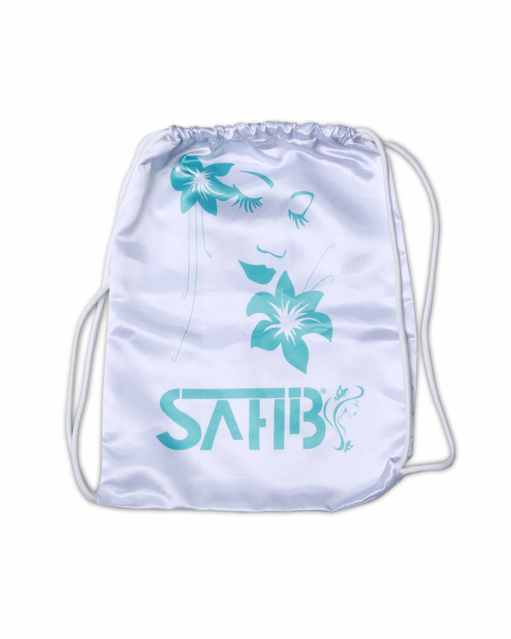 Green floral sublimated drawstring bag – Sahib Girl Power BJJ Kimono accessories for women