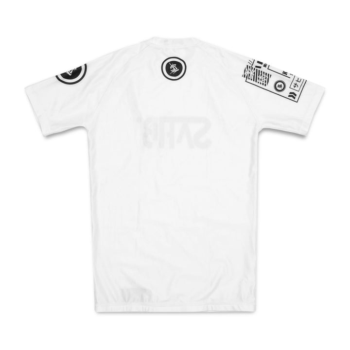 Sahib Competition Series Kyushu 1877 Elite white training rashguard back view