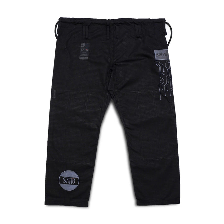 Ripstop pants from Sahib® Artificial Series BJJ Gi – black 10oz trousers for grappling and rolling comfort