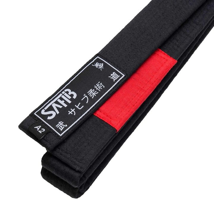Black BJJ Rank Belt – Sahib® Premium 6mm Thick Cotton Belt