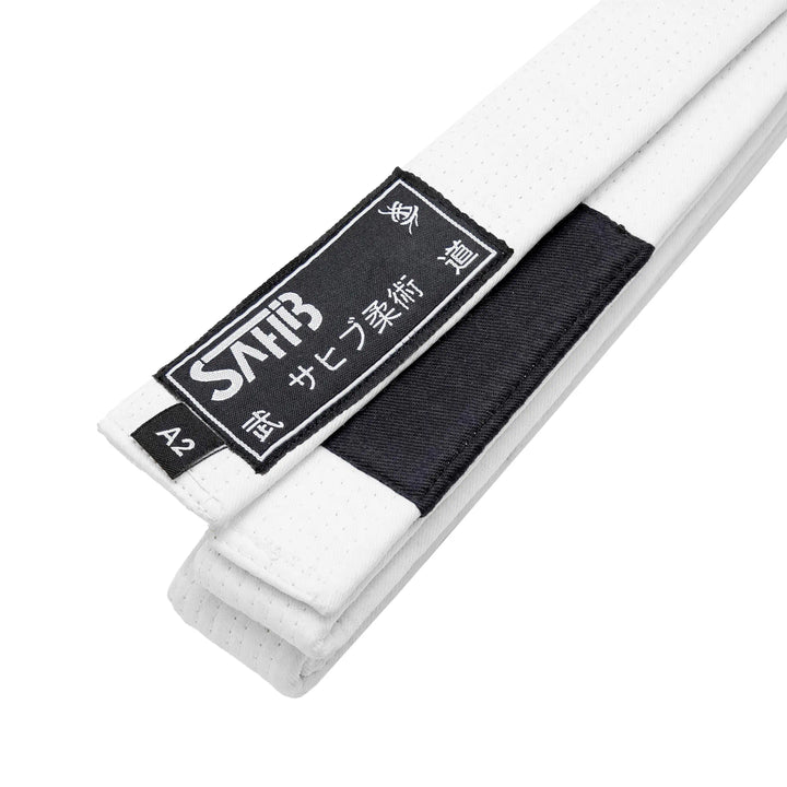 White BJJ Rank Belt – Sahib® Premium 6mm Cotton Belt