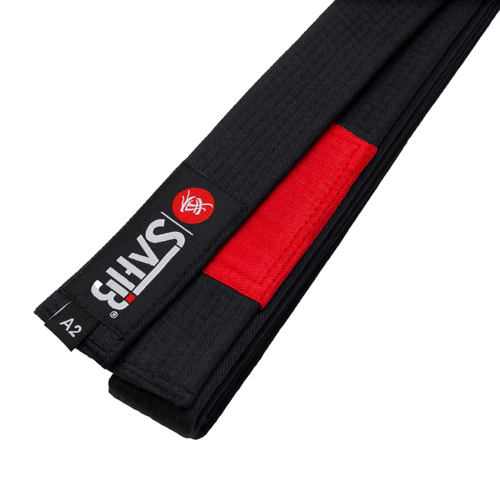 Black Belt Sahib® BJJ – Elite Jiu Jitsu Belt with Stripe Bar