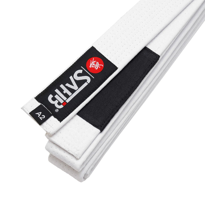 White BJJ Belt by Sahib® – Standard Jiu Jitsu Rank Belt for Beginners