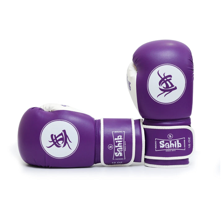 Front view of purple Sahib® boxing gloves – bold color, padded protection