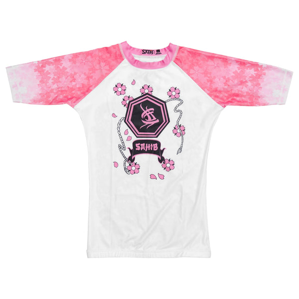 SAHIB® Dragon Petal rash guard from Bushido Bloom collection – floral dragon design for female fit