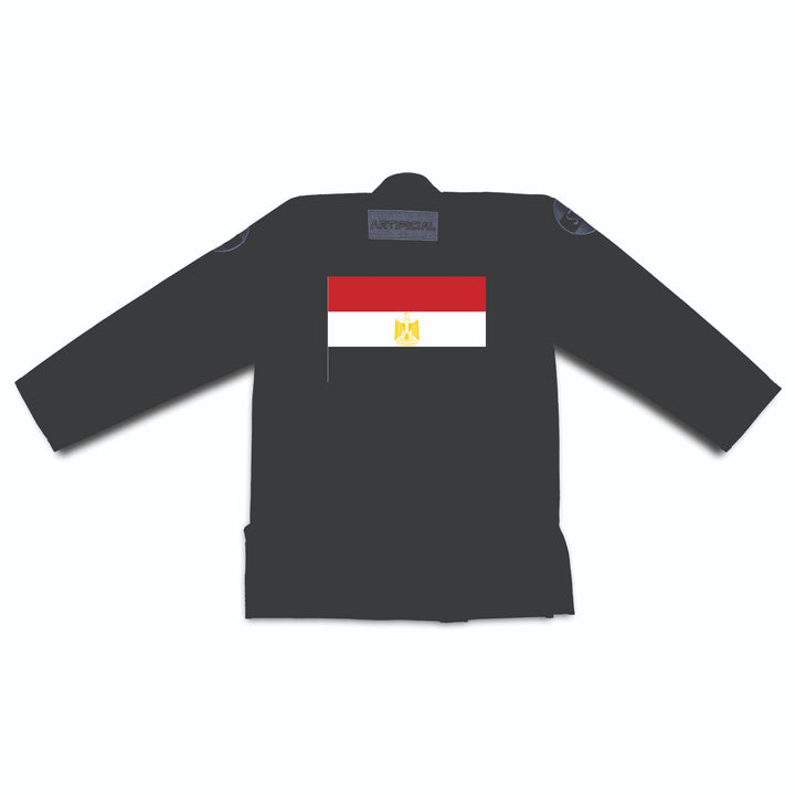 Custom BJJ Gi – Egypt Flag Back View Personalization by Sahib”