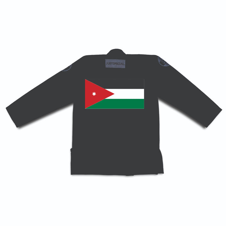 “Sahib Personalized BJJ Gi – Jordan Flag Back Design”