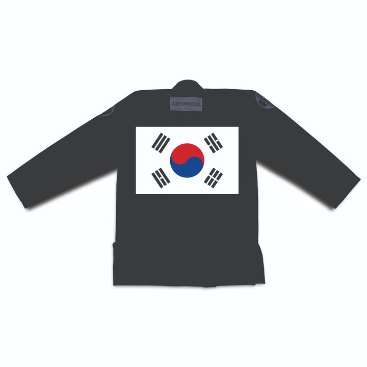 Custom BJJ Gi – Korea Flag Back View Personalization by Sahib”