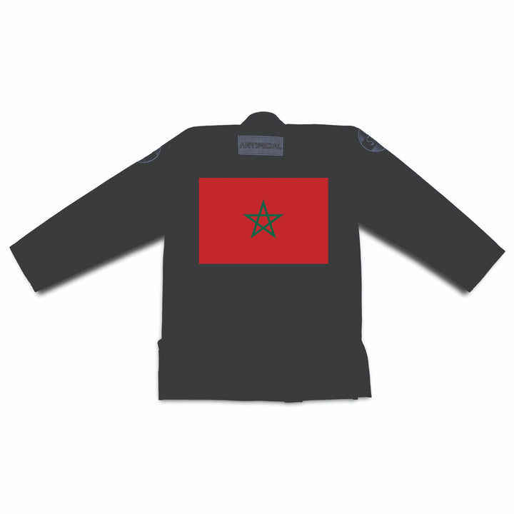 “Custom BJJ Gi – Morocco Flag on Back for Competition”