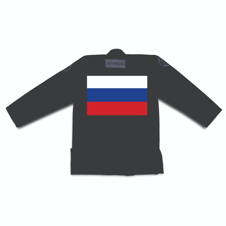 Custom BJJ Gi – Russia Flag Back View Personalization by Sahib”