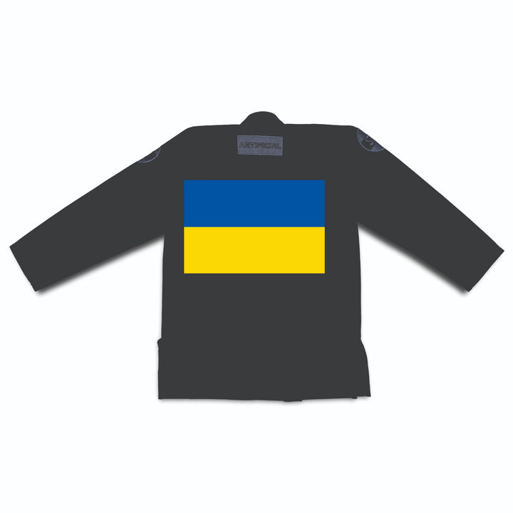 “Personalized BJJ Gi – Ukraine Flag Back Customization by Sahib”