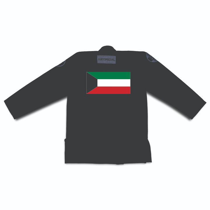 Sahib custom Kuwait flag BJJ kimono designed for Jiu Jitsu fighters and tournaments