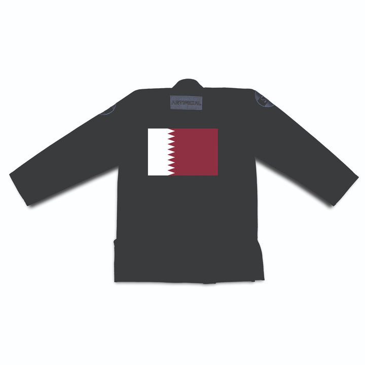 Sahib custom Qatar flag BJJ kimono for Jiu Jitsu tournaments and martial arts training