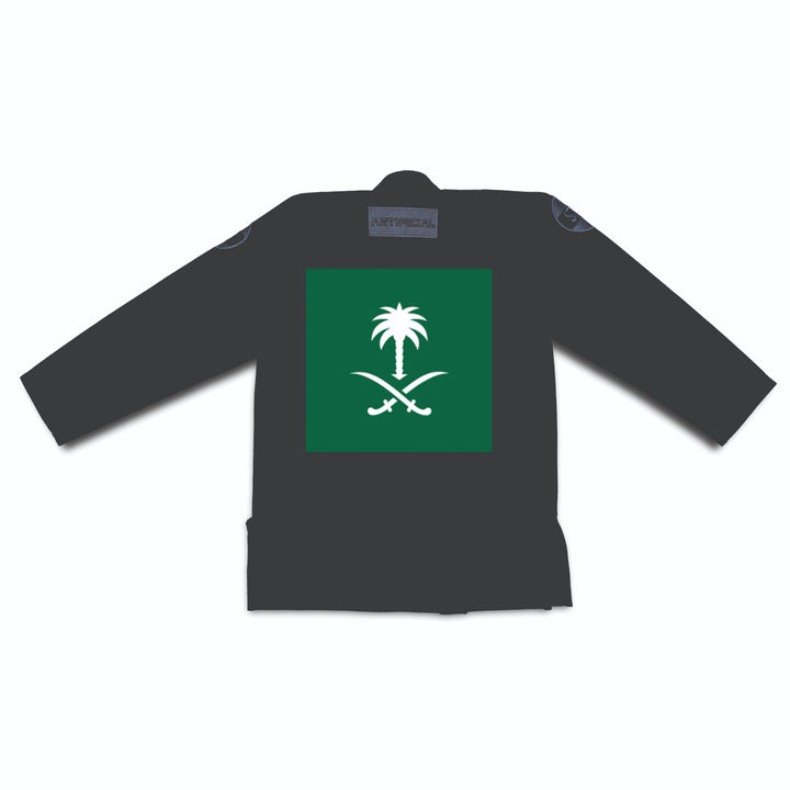Sahib custom Saudi Arabia flag BJJ kimono for Jiu Jitsu athletes and competitions