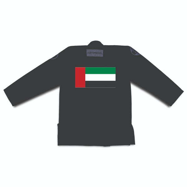 Sahib custom UAE flag BJJ kimono for Jiu Jitsu competition and training