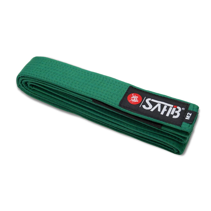 Sahib® Junior BJJ Belt – Full View of Green Kids Belt