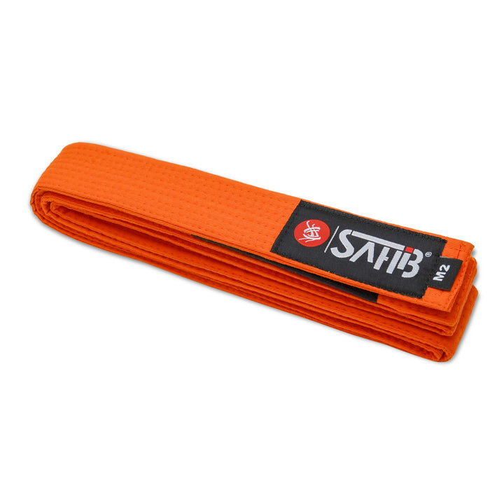 Sahib® Junior BJJ Belt – Full View of Orange Kids Belt