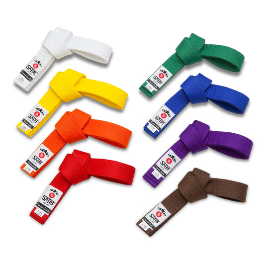 Sahib® Karate Belts Tied – All Rank Colors for Martial Arts Training & Grading in UAE