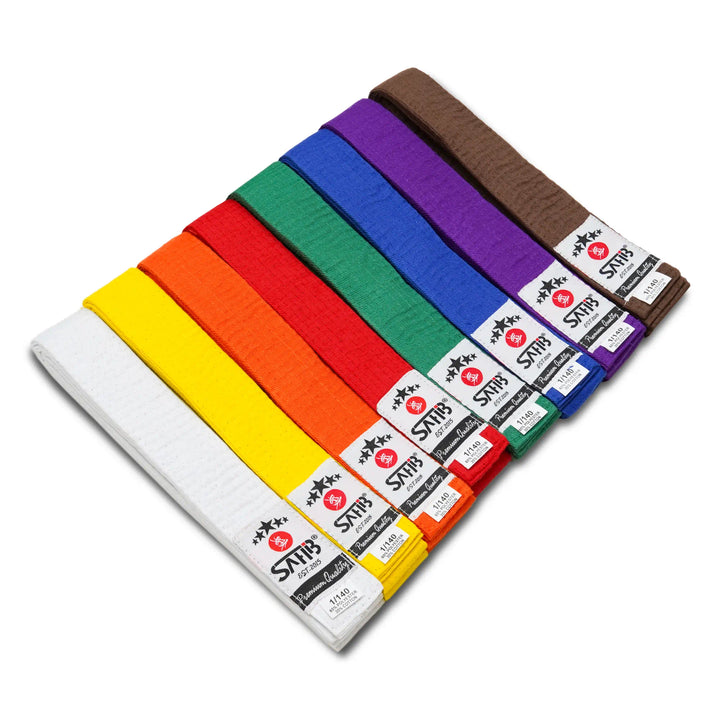 Sahib® Karate Belts – Full Color Belt Set for Karate, Taekwondo, and Judo Training