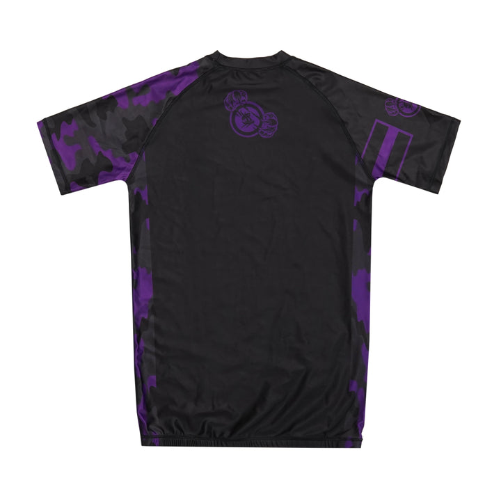 Back Design – Sahib® Knuckles Purple Ranked Rash Guard for Competition