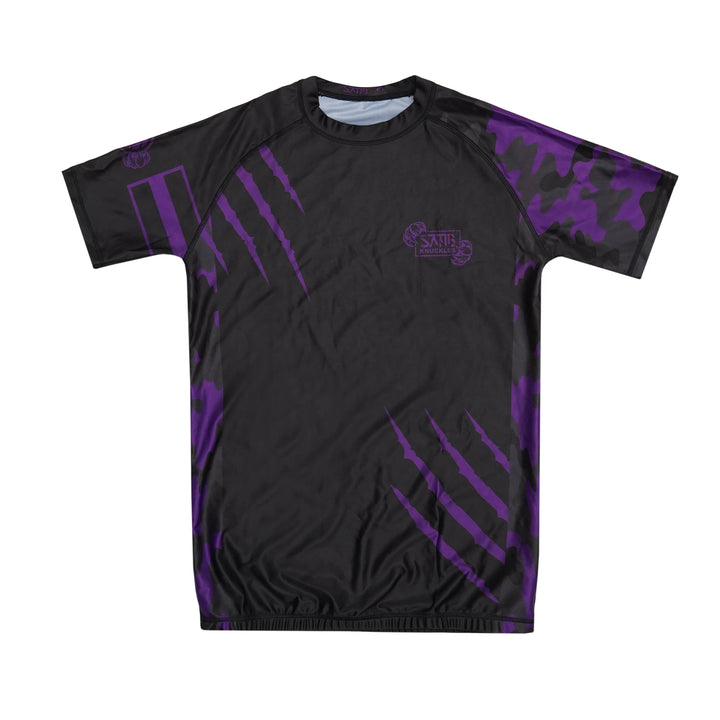 Sahib® Knuckles Purple Rashguard – Breathable BJJ Rash Guard for No‑Gi