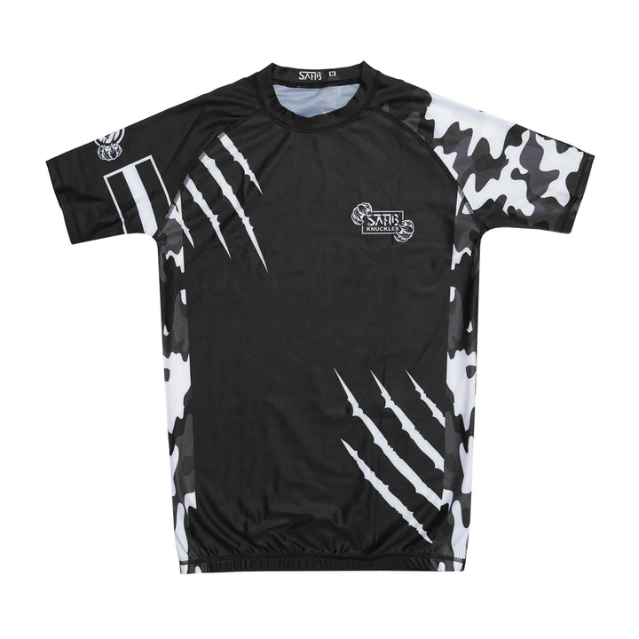Sahib® Knuckles White Rashguard – IBJJF Legal Ranked BJJ Compression Shirt