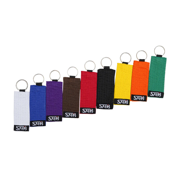 Full collection of martial arts belt keychains in all colors – Sahib branded set