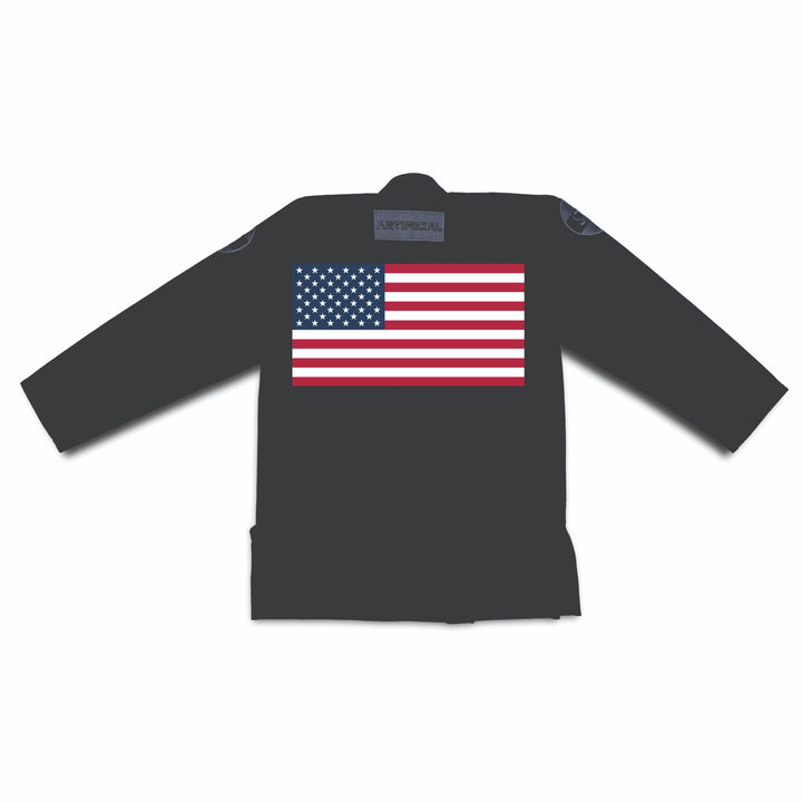 Sahib Custom BJJ Gi – USA Flag Back Patch for Competitors”