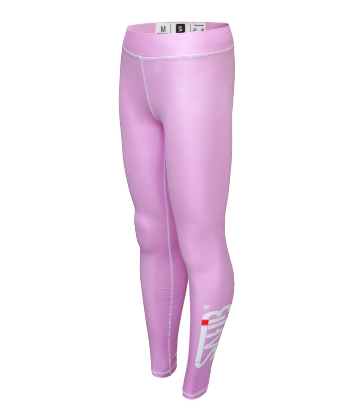 Right-angle pose in Sahib® purple compression tights – performance wear for BJJ ranked athletes.