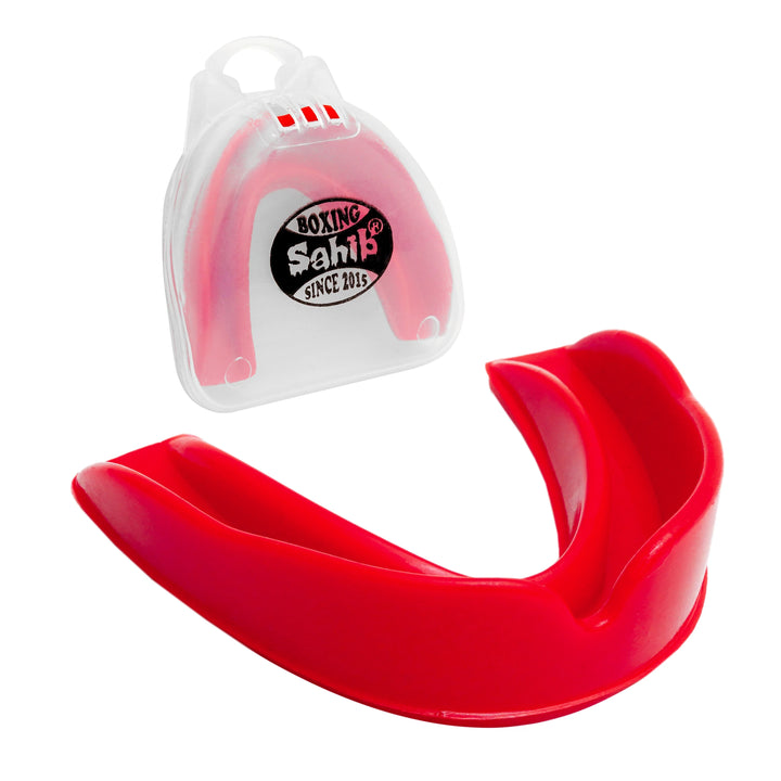 Red training mouthguard for boxing, MMA, and BJJ