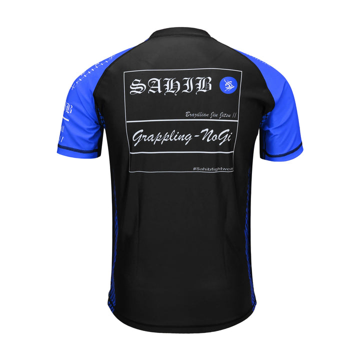 Sahib BJJ Rashguard – Blue Belt Back View
