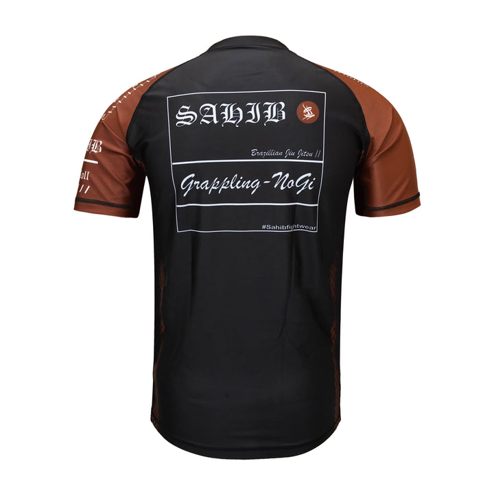 Sahib Roll Till I Die Rashguard – Brown Belt Back View