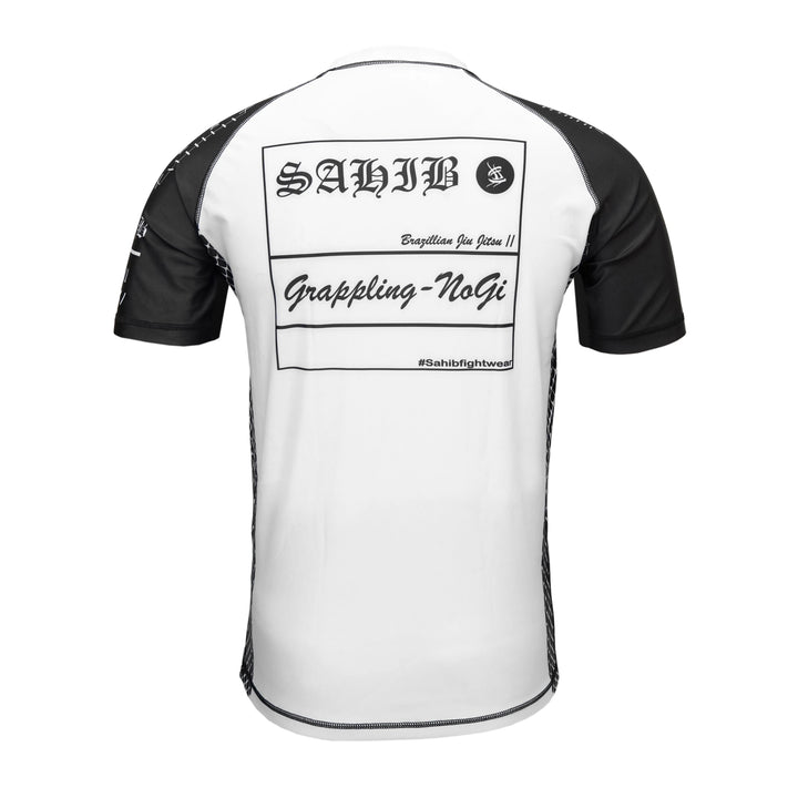 Sahib Roll Till I Die Rashguard – White Belt Back Design
