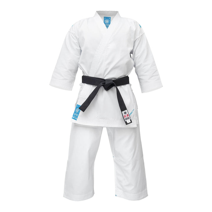 Sahib® Sakura Blue Label Karate Gi – front view of professional karate uniform for tournament and daily practice