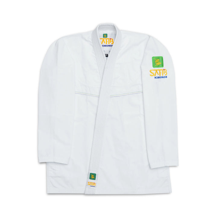 Front view of Sahib® Travel BJJ Gi – lightweight 10oz ripstop gi for travel and training