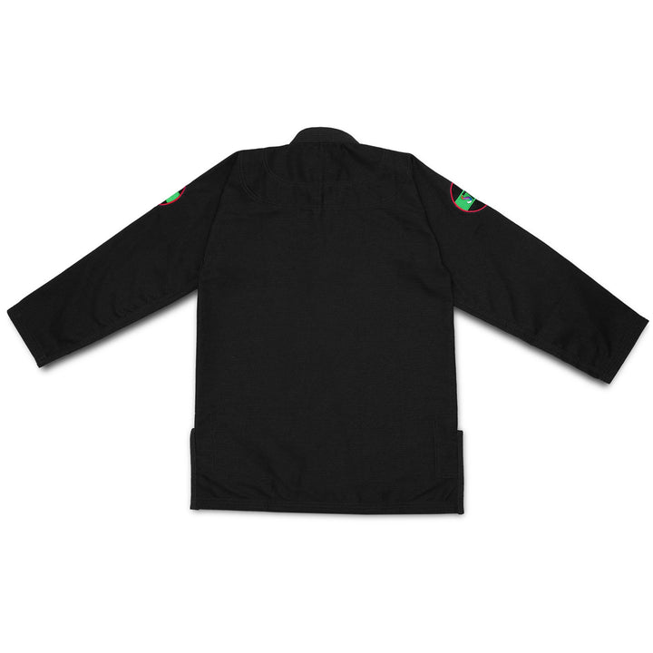 Back of Sahib® UAE Series BJJ Gi in black – minimalist design with reinforced seams for grappling durability