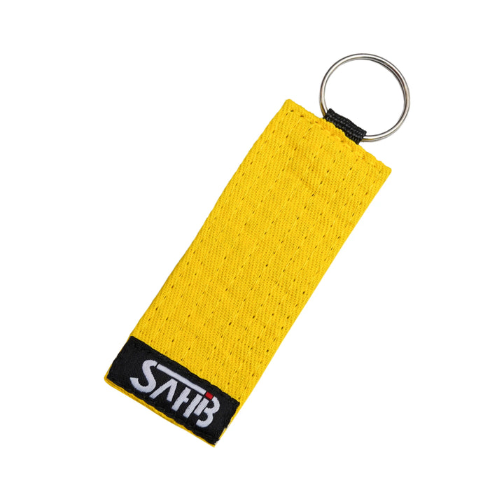 Yellow belt rank keychain for martial arts like karate or taekwondo – Sahib brand