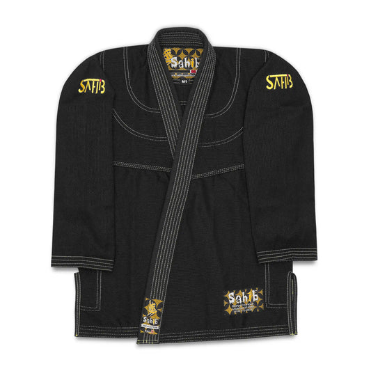  Front view of Sahib® Pro X Youth BJJ Gi jacket in black – Dubai training gear